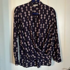 Pull over wrap long sleeve blouse. S fits like a medium